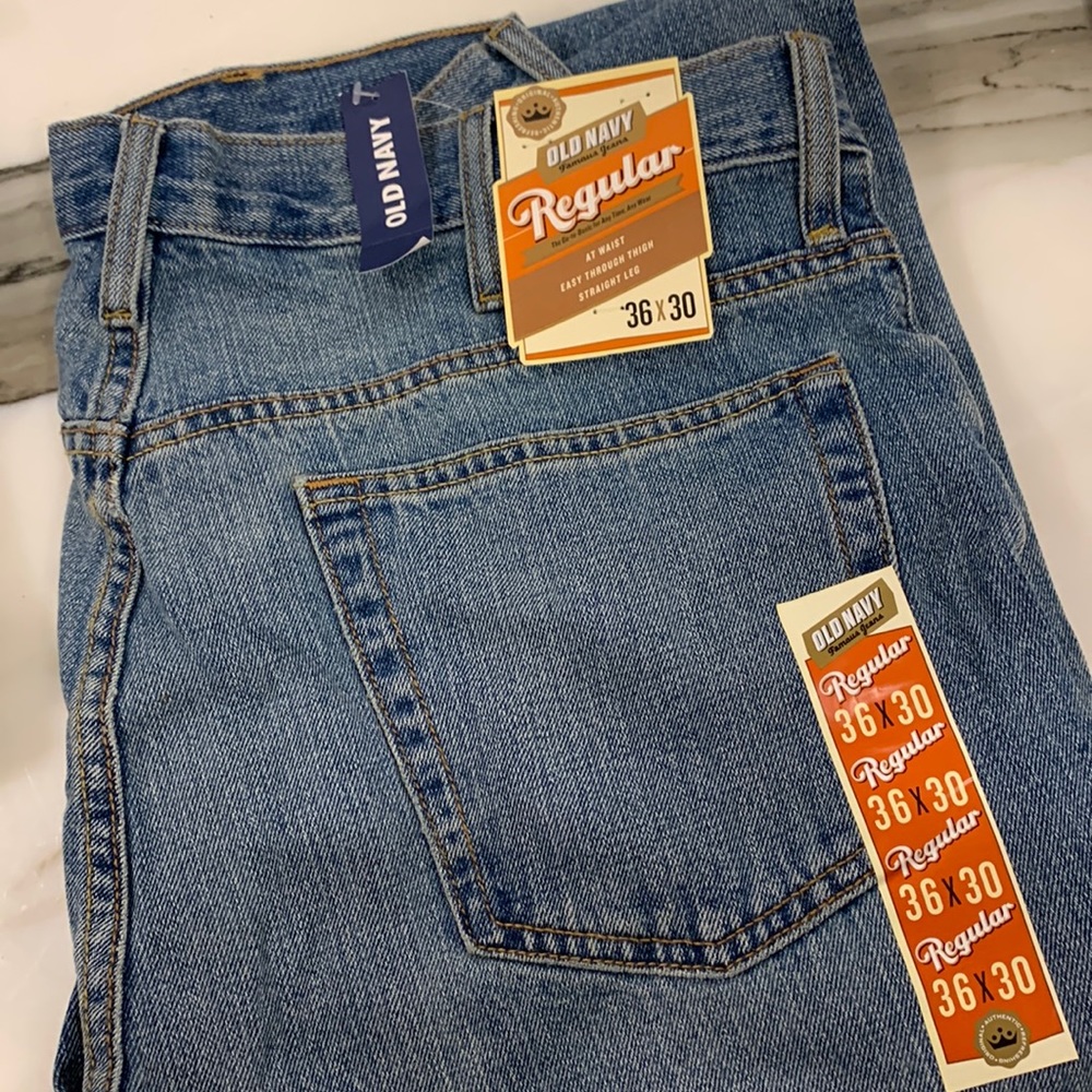 Vintage Old Navy Light Color Blue Denim Jeans-NWT- 36” x 30”